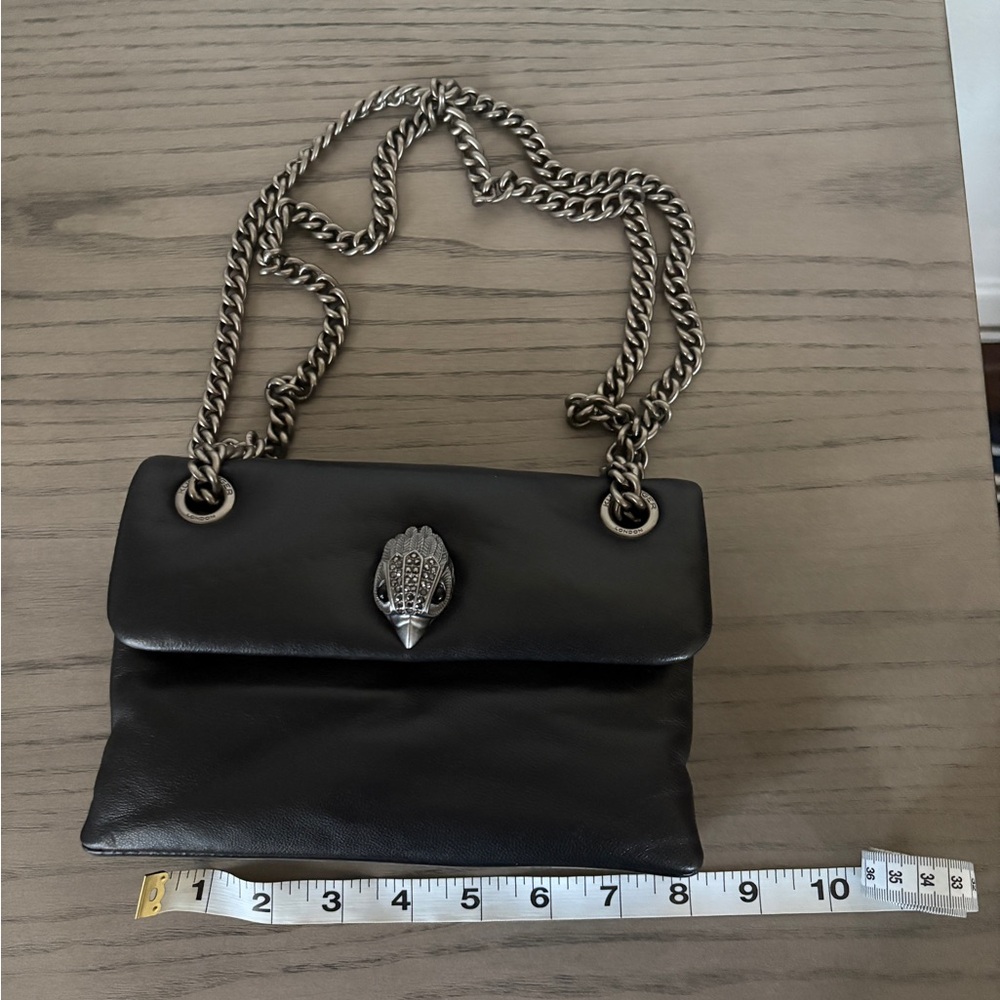 Kurt Geiger Mini Kew Black Shoulder Bag with Silver Chain - Picture 6 of 7